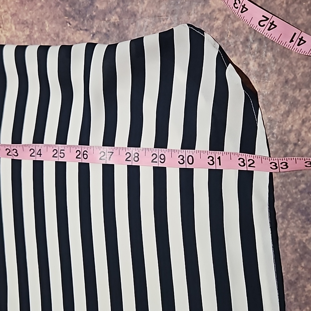 Loft | Black and White Striped Summer Dress - Picture 11 of 12